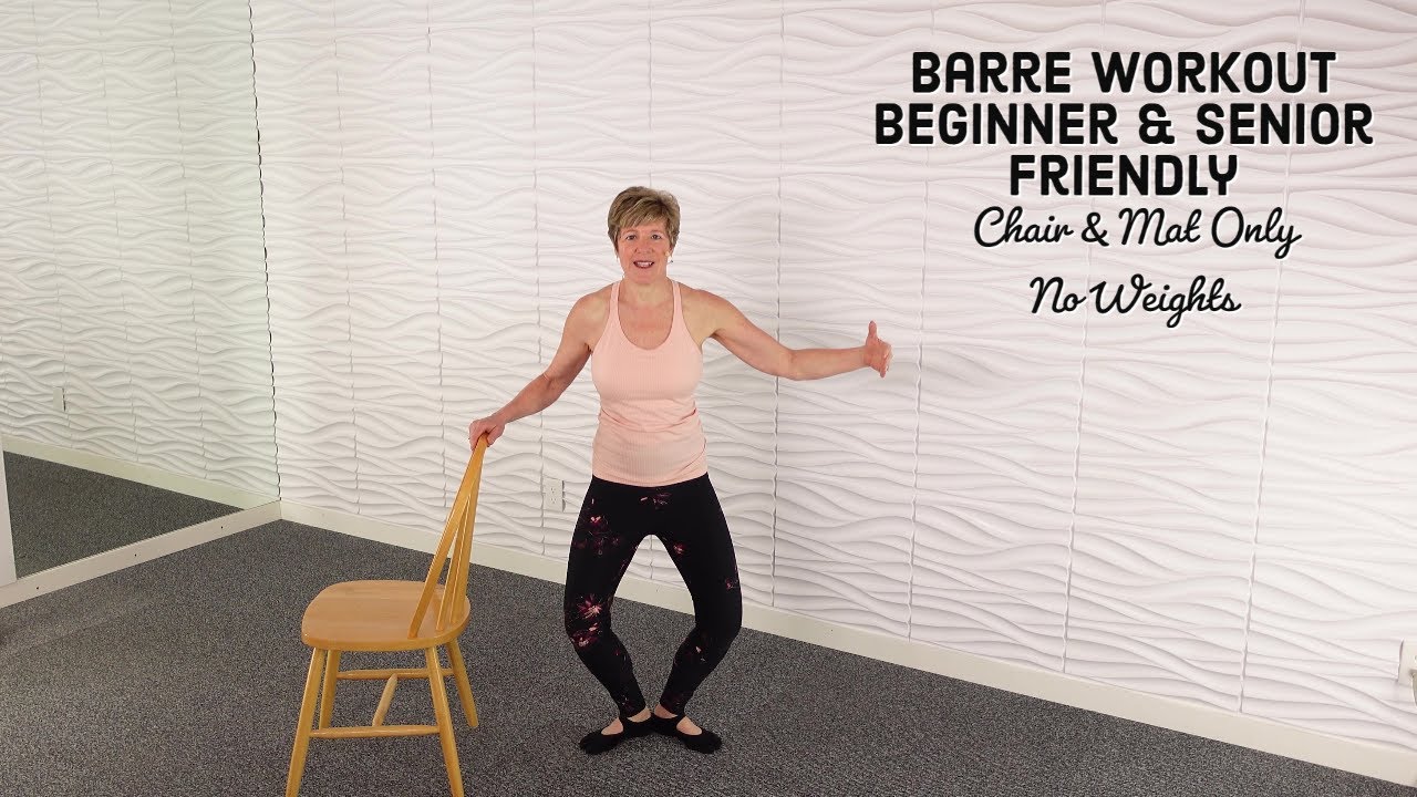 40 Minute Beginner/Senior Friendly Barre Workout!