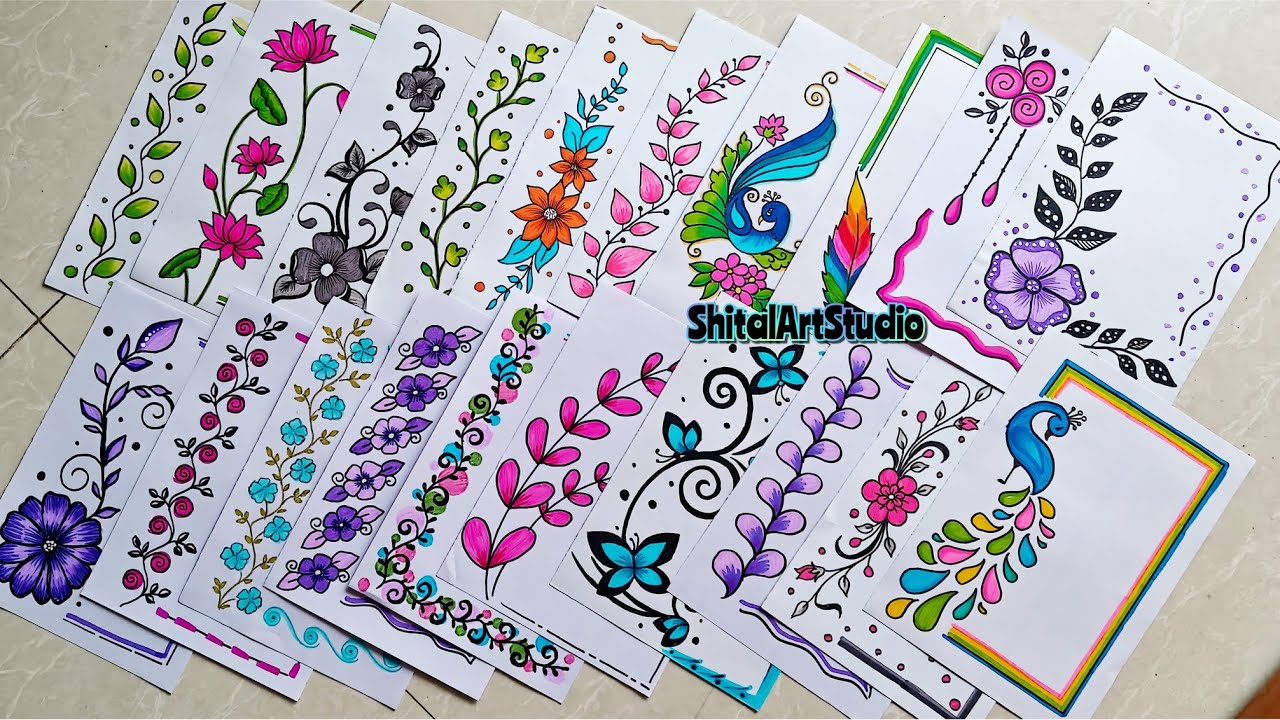 50 AMAZING BORDER DESIGNS/PROJECT WORK DESIGNS/ASSIGNMENT FRONT PAGE DESIGN/A4SHEET/PROJECTOR DESIGN