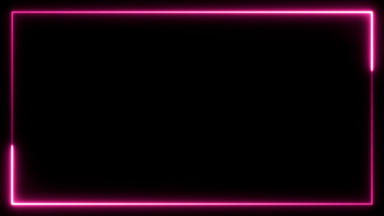 4K Pink Neon Glow Frame Animation Loop | 60FPS | Video Effect | Free Download