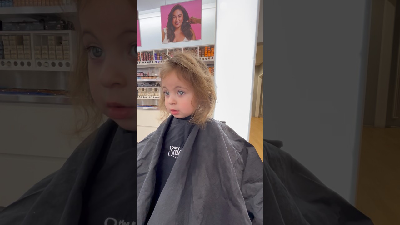 2 year old & SISTER got to the SALON?!? 👀🥹 #cute #shorts #sisters #family