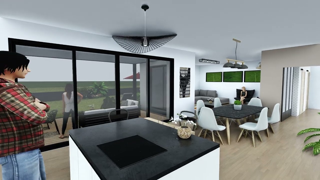 Visite en 3D d'une maison de plain-pied