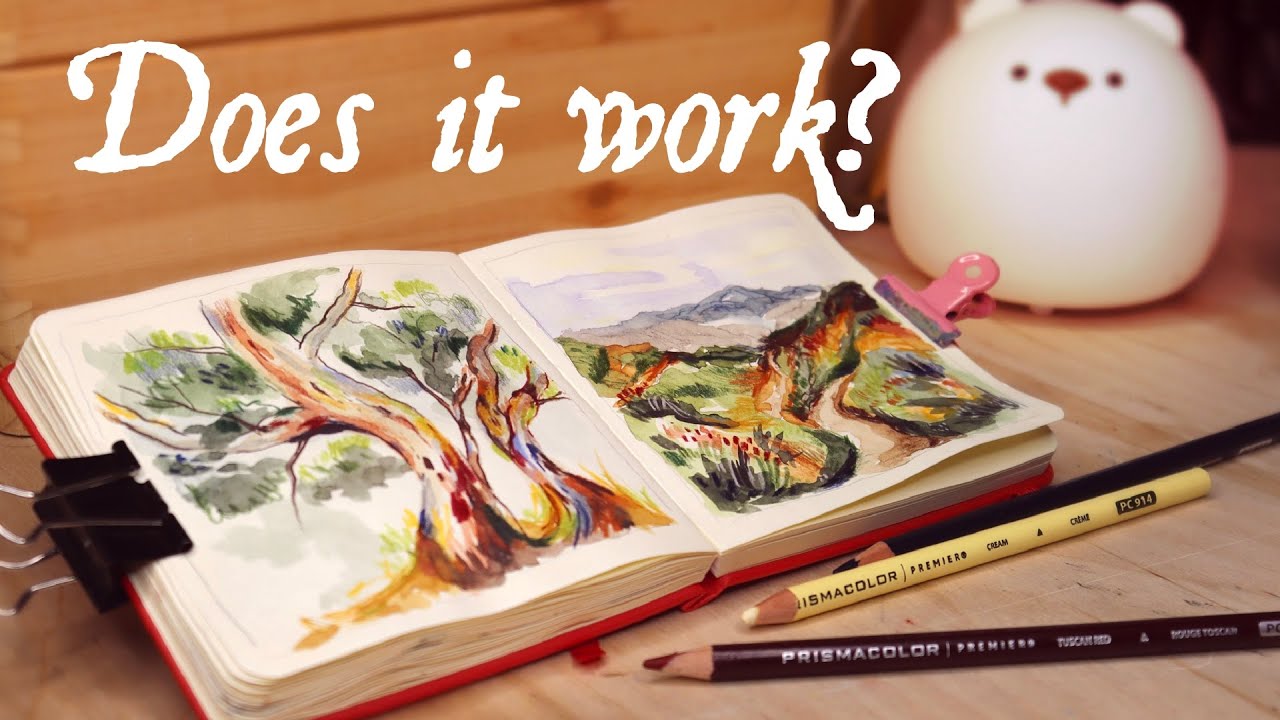 Mixed Media Art | Van Gogh Watercolors with Prismacolor Pencils