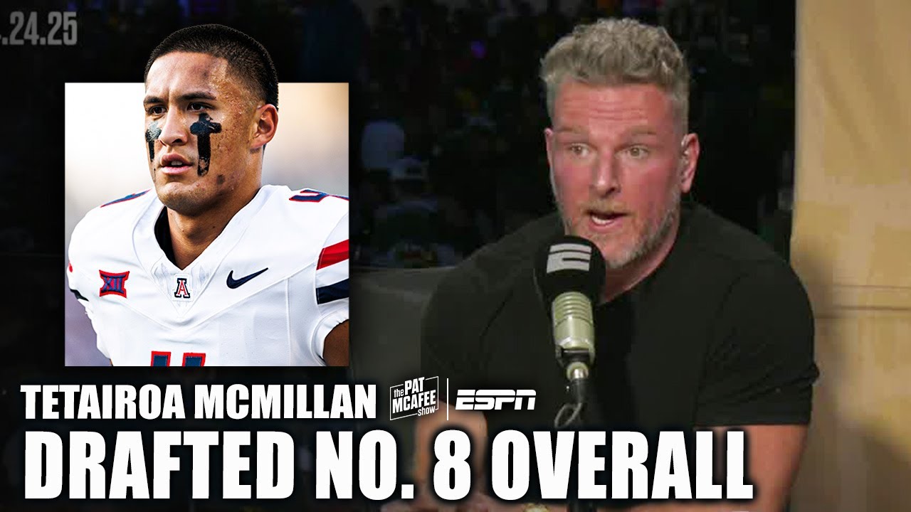 Tetairoa McMillan drafted at No. 8 by the Panthers | Pat McAfee Draft Spectacular