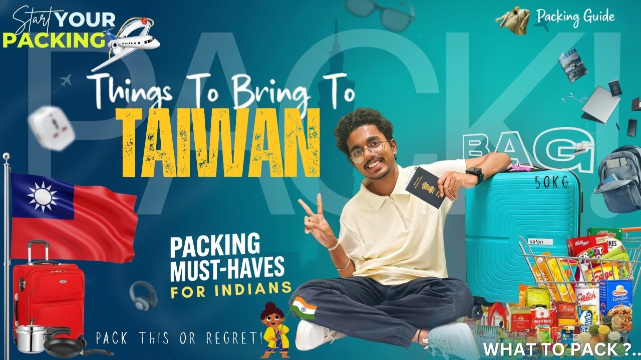 Taiwan Packing Guide 🇹🇼 | What to Pack in 3 Trolleys from India for International Students in Telugu