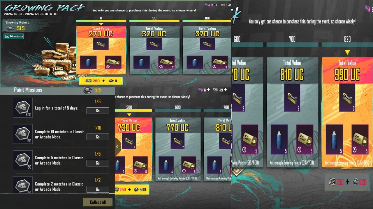 UC RETURN GROWING PACK 💯EVENT PUBG MOBILE | HOW TO BUY GROWING PACK PUBG/