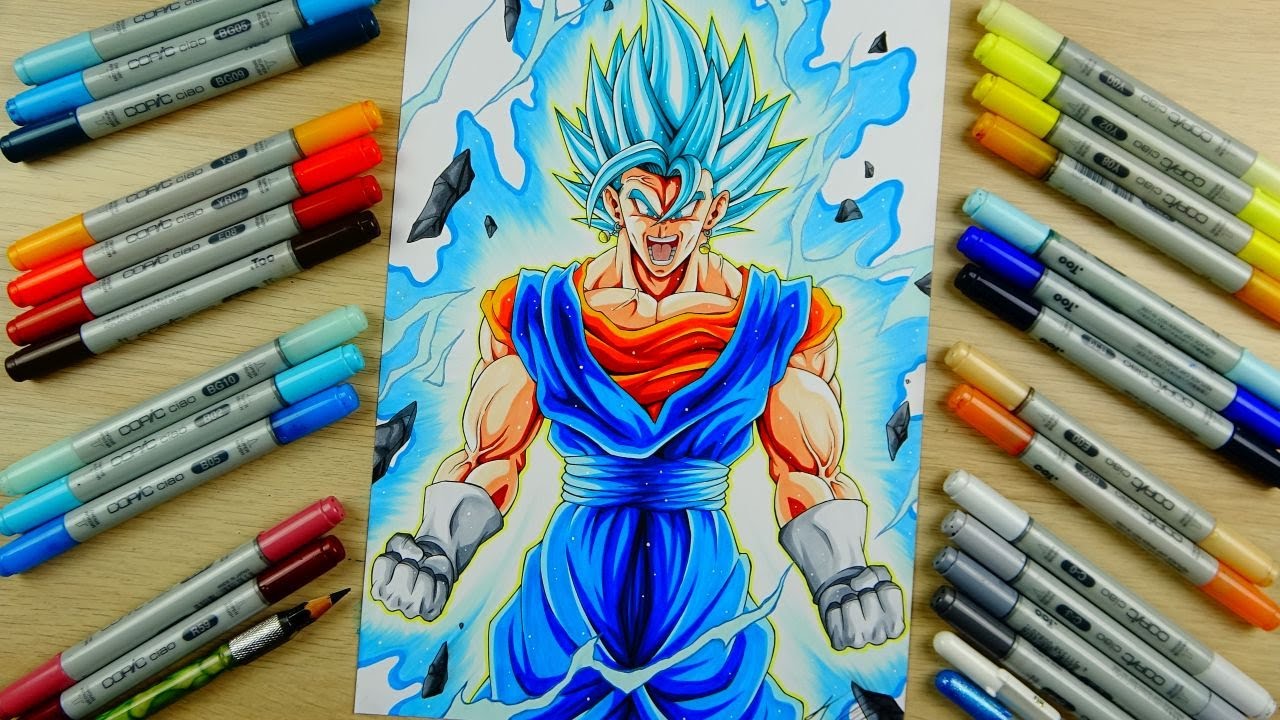 Drawing VEGITO BLUE in REAL TIME | 6 HOURS Drawing STRAIGHT!