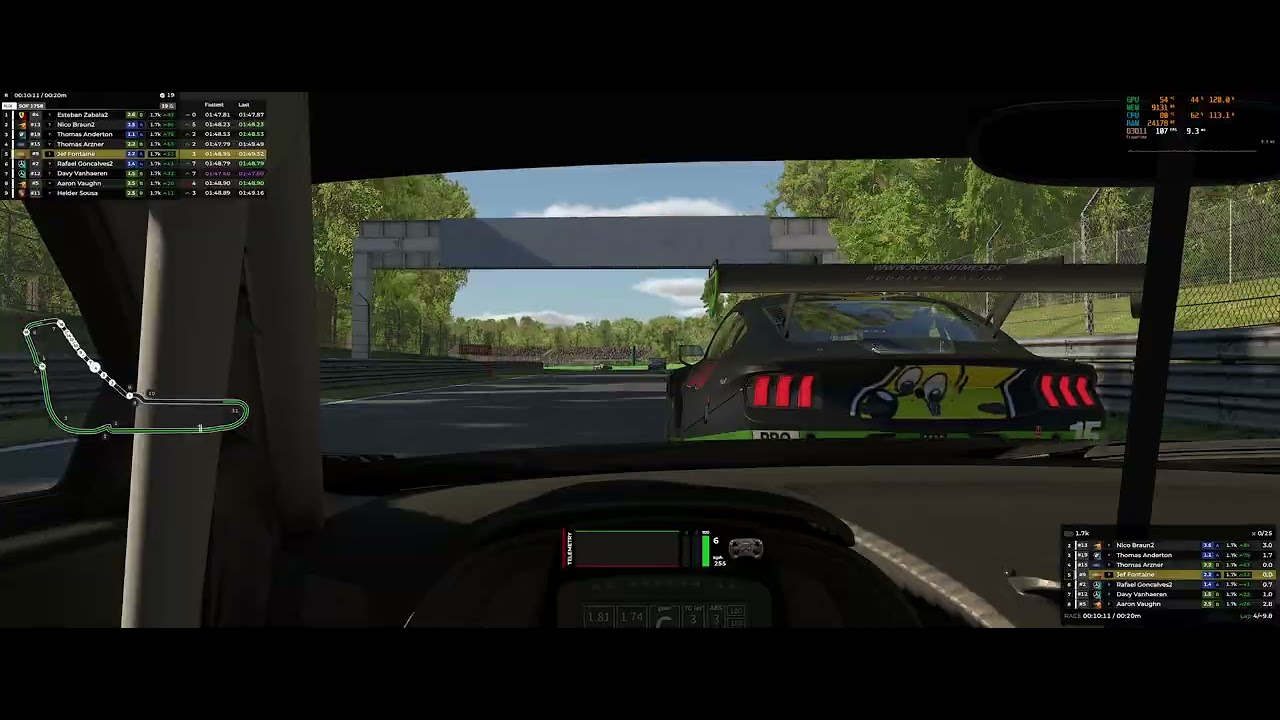 Pretty clean race, 3rd place on Monza with the Audi GT3