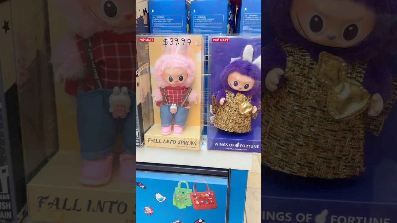 I FOUND LABUBU&rsquo;S AT THE MALL?! 😱🤯 REAL or FAKE?! 🤔 #trend #labubu #toys #satisfying #shopping
