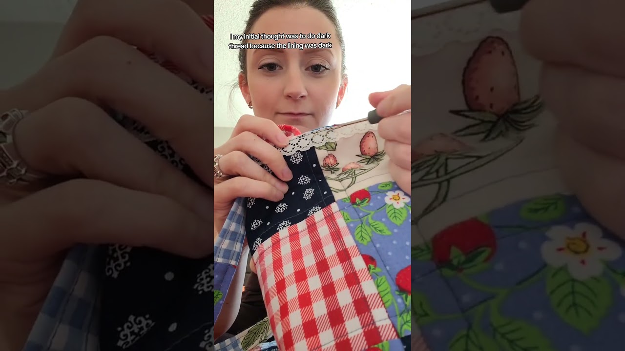 Elevating totes with vintage lace: a sewing learning journey #vintage