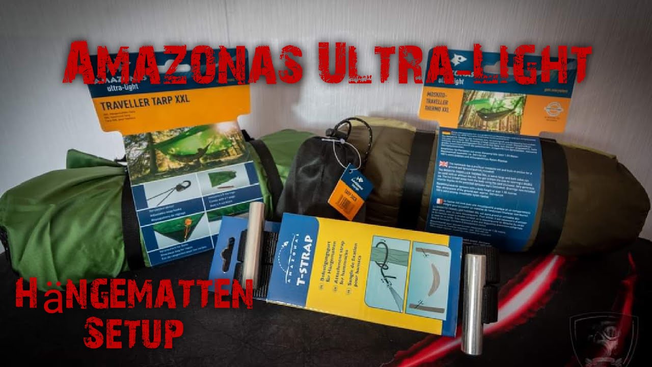 AMAZONAS HÄNGEMATTE - Moskito Traveller Thermo XXL - T-Strap - Traveler Tarp XXL I Bushcraft&Outdoor