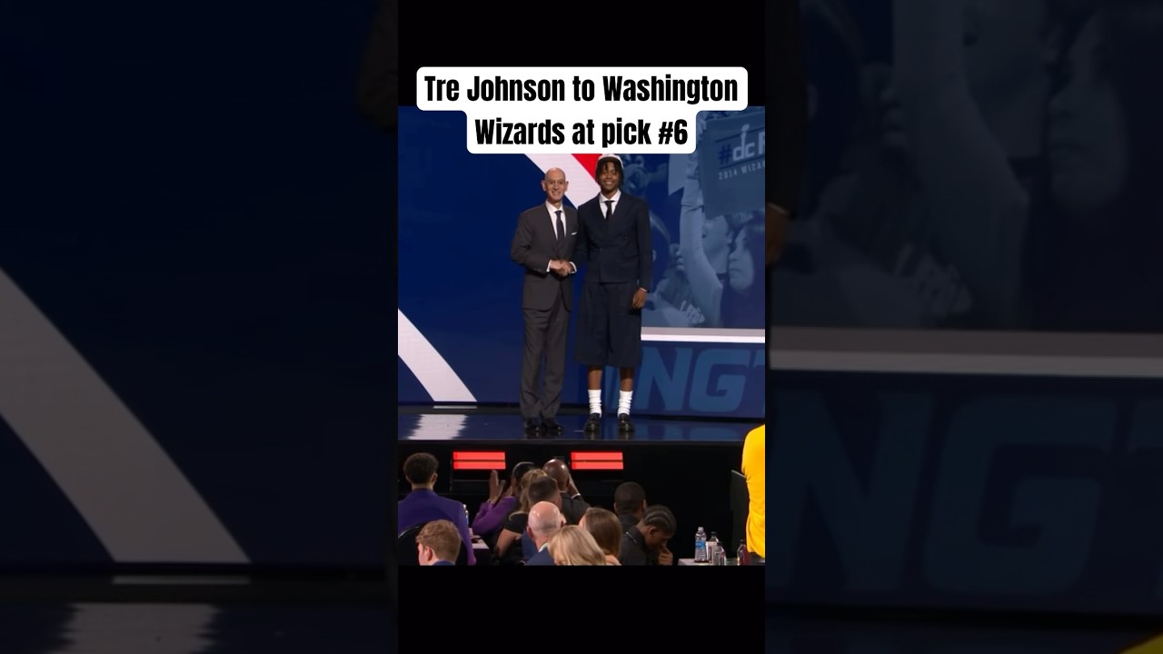 NBA Draft Tre Johnson to Washington wizards at pick #6 in the first round 