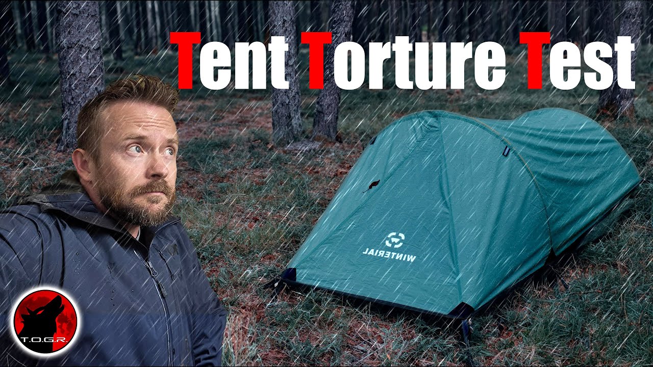 Torrential Rain Challenge : Evaluating a Stealth Camping Tent's Waterproofness - Winterial Bivy Tent