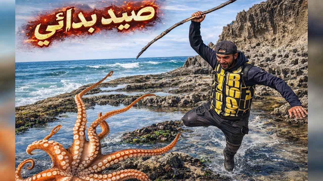 تحدي الصيد بالرمح في بحر مهجور - مع طبخ -العيش من أجل البقاء