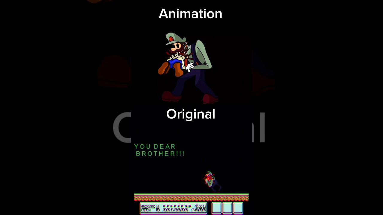 Mr L kill Mario.. | #mariosmadness #fnf #shorts #animation #viral #Mario