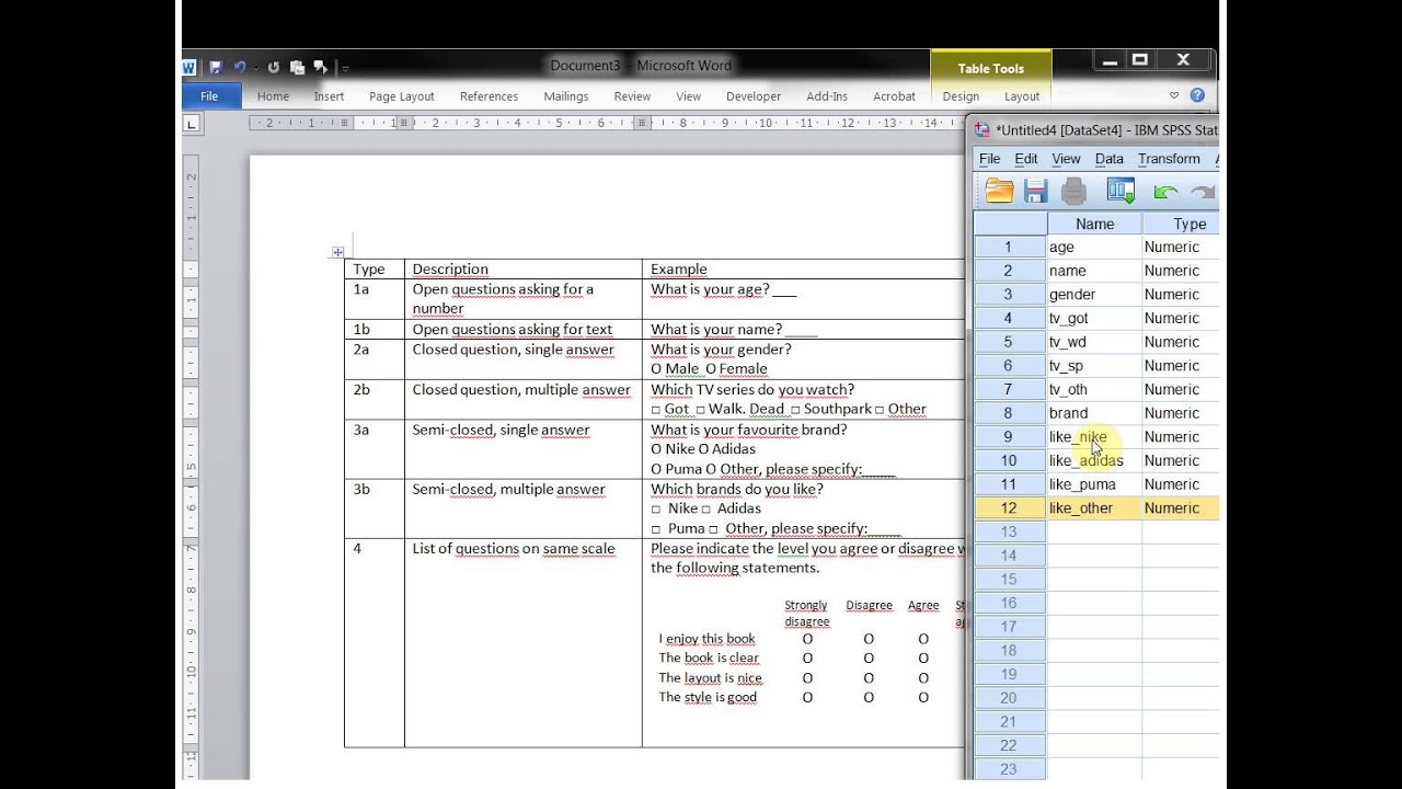SPSS Data entry part 1