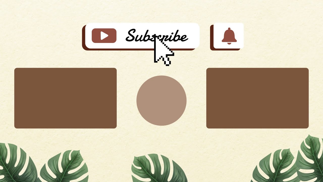 Floral youtube endscreen animation template