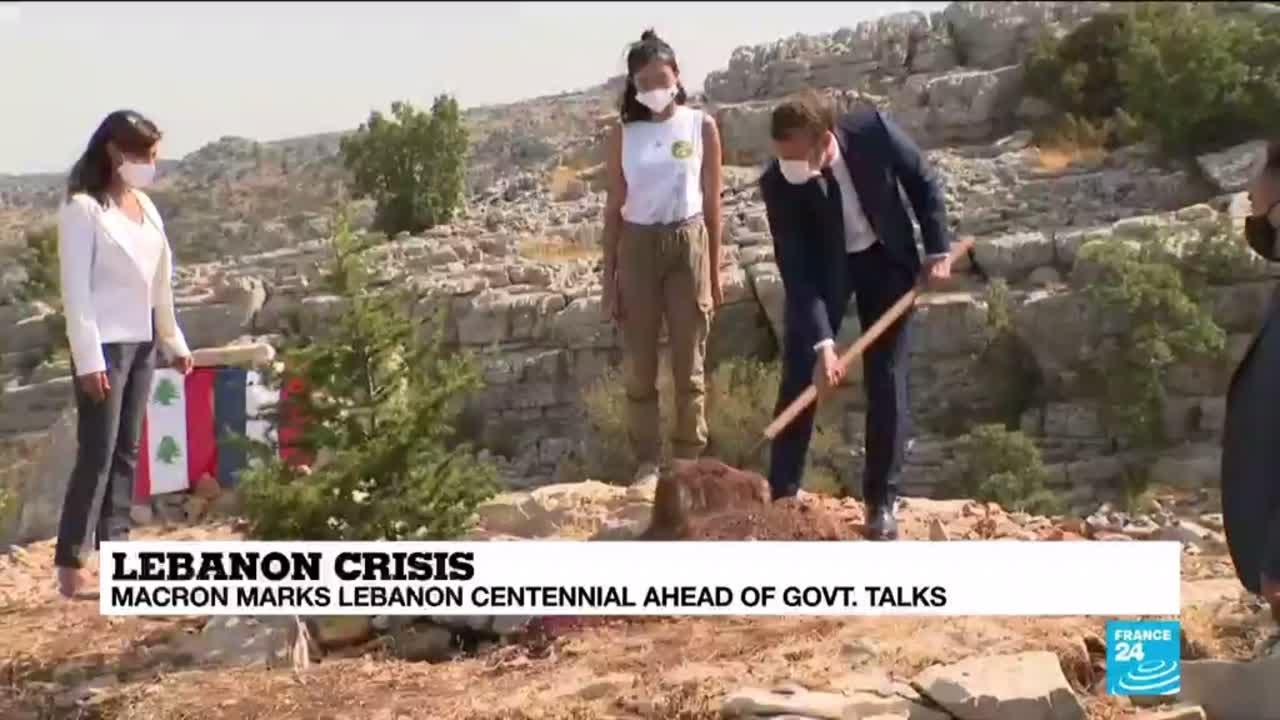 Lebanon crisis: Macron marks Lebanon centennial ahead of government talks