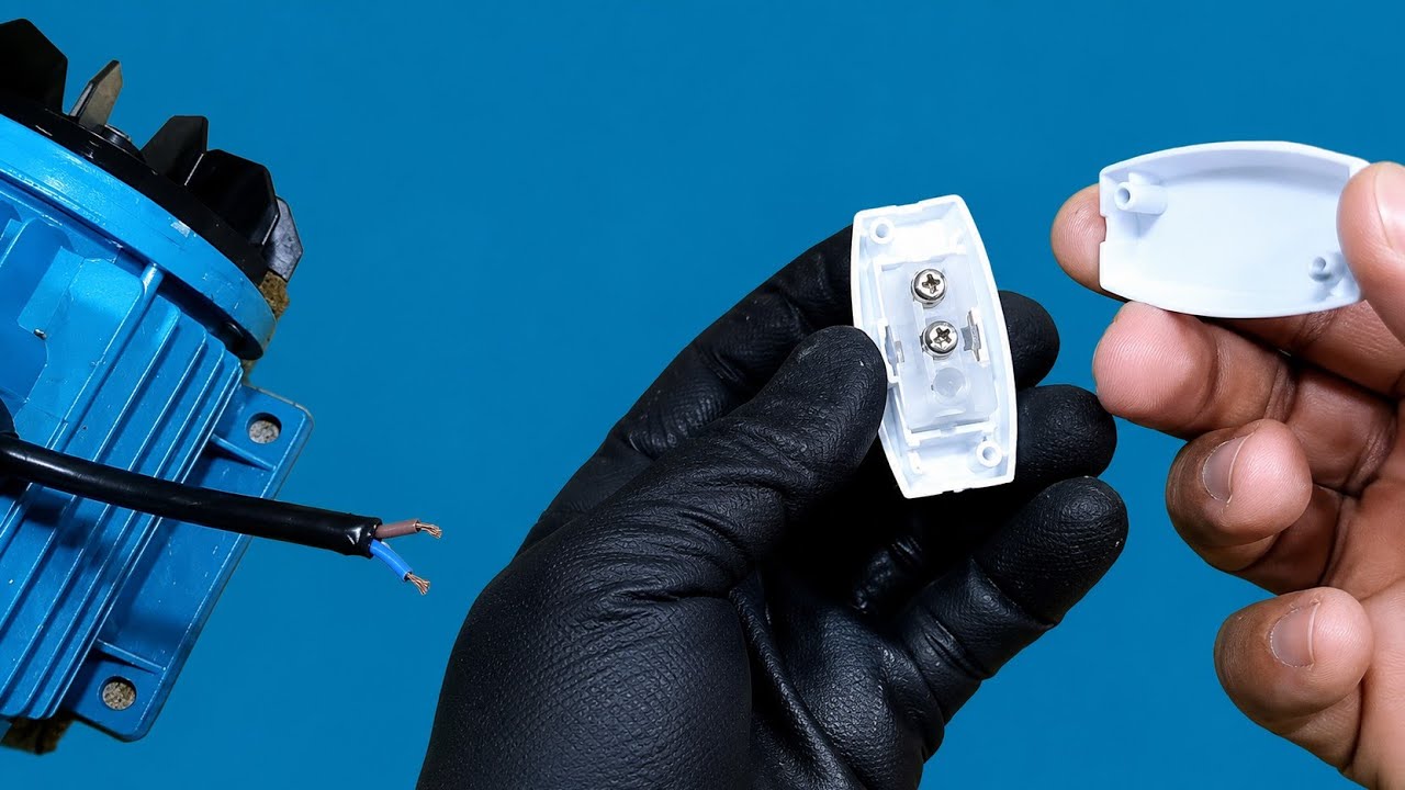Como ligar um motor monofásico usando interruptor tipo pera ou meio de cordão