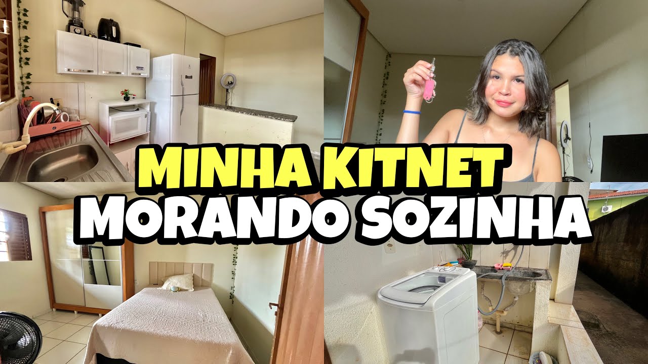 TOUR PELA MINHA KITNET ALUGADA DE 3 CÔMODOS MORANDO SOZINHA AOS 20 😍🏠
