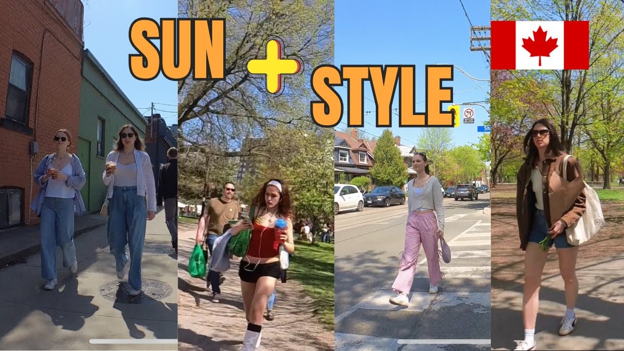 Beautiful girls and unforgettable moments | Hot Day ☀️, Hot People 👯‍♀️ TORONTO STREETS