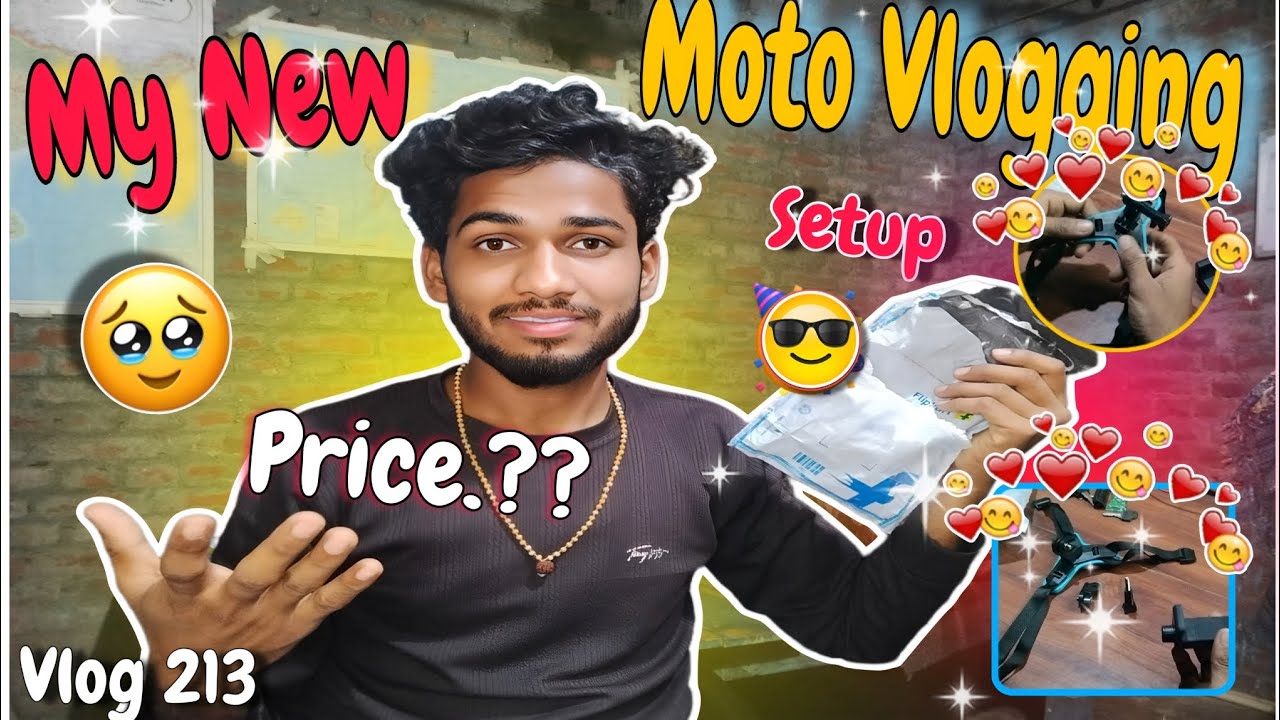 My New ☺️ Moto Vlogging Setup 🥰  Price.?? ||Village Boy Vlog 🥲.My First Moto Vlog Kit 🥳. ||