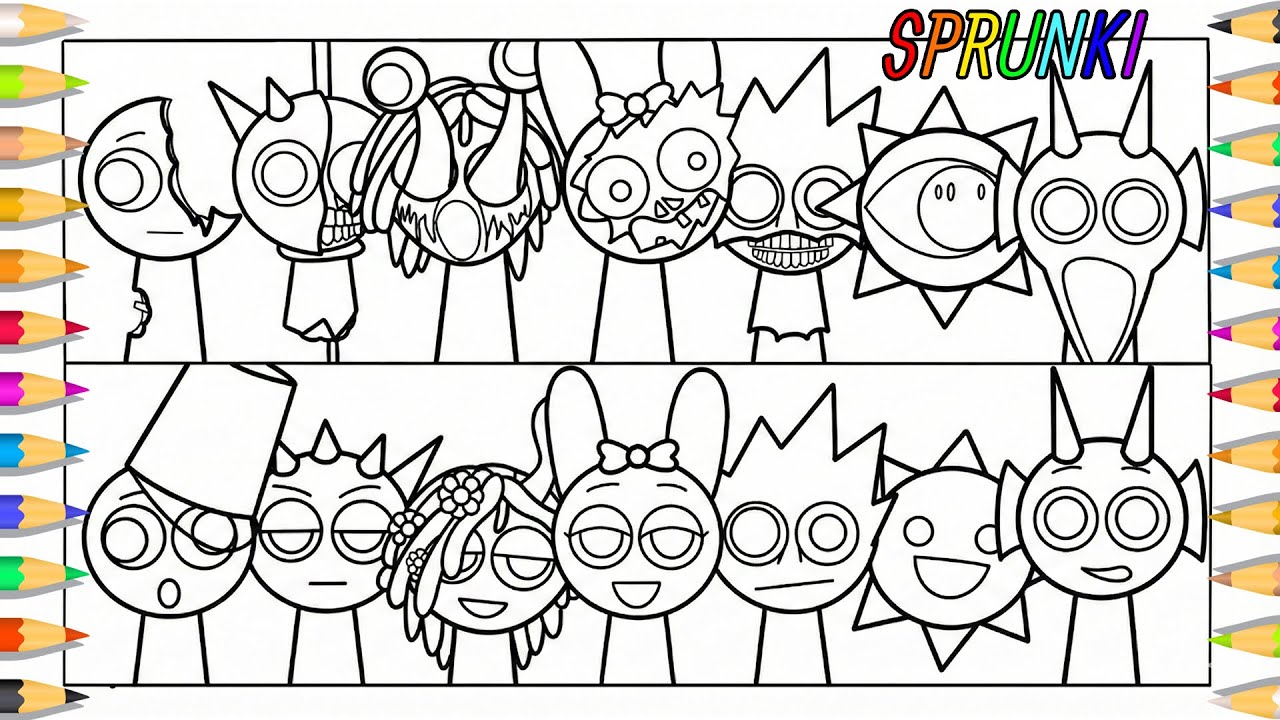 Incredibox SPRUNKI Pages - Phase 1 vs Phase 2 / Satisfying Coloring SPRUNKI characters