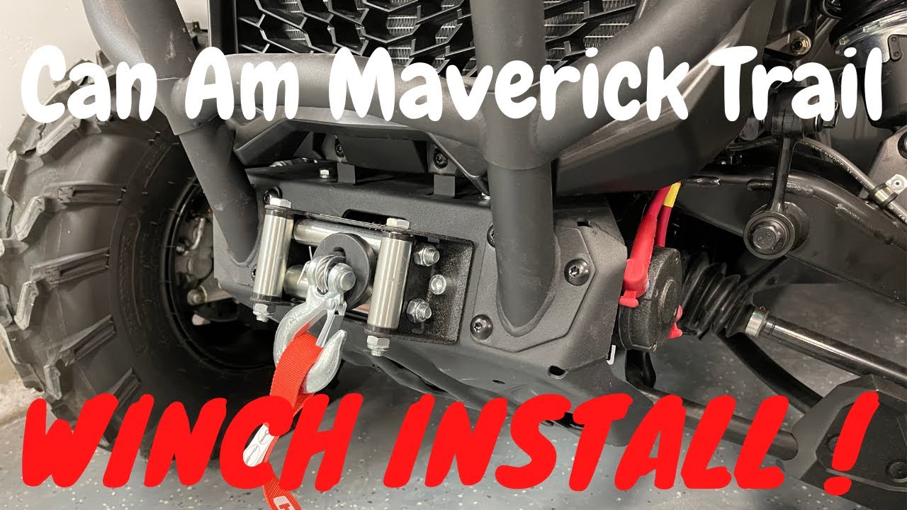 Установка лебедки Can Am тяговым усилием 4500 фунтов и жгута проводов на Maverick Trail, Sport и ...