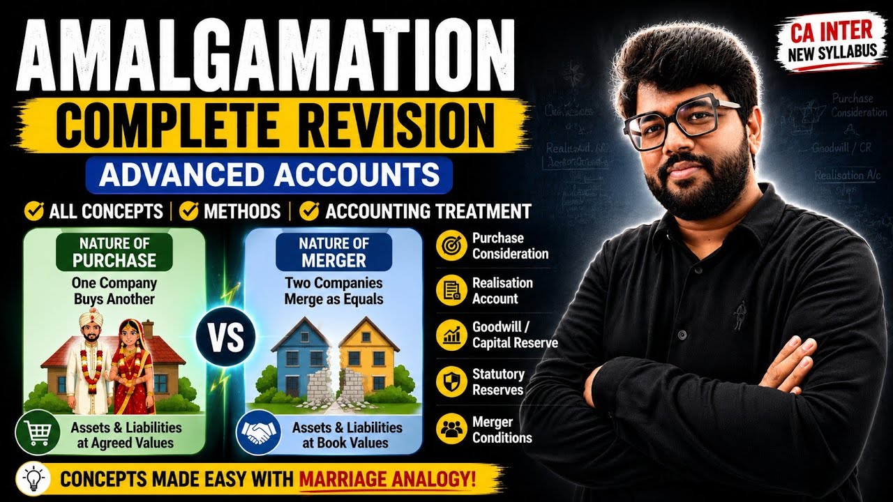 Amalgamation - Revision in Tamil | Prasanna | Advanced Accounts