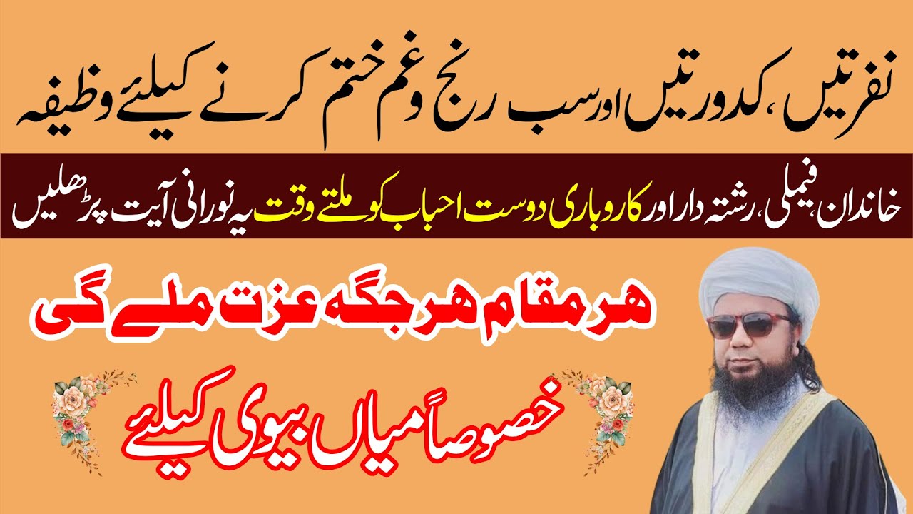 Har Jagah Izzat aur Mohabbat Pane ka Amal | Especially for husband and wife | Peer Abu Numan Rizvi