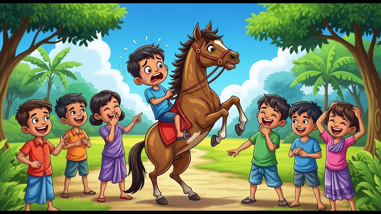 আম পাতা জোড়া জোড়া । Aam Pata Jora-Jora । মজার শিশুতোষ ছড়া | Pagla Ghora Bangla Rhymes| Tuntunia Kids