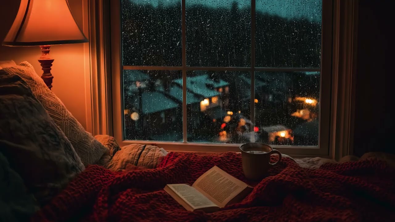 Lonely Rainy Night 🌧️ Bedroom Window Rain for Overthinkers & Light Sleep