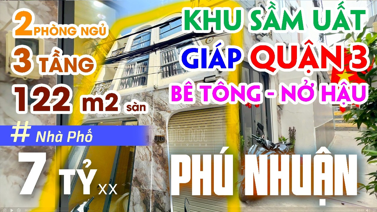 Bán nhà Lê Văn Sỹ Phú Nhuận giáp Quận 3 - Nhà hẻm thông - 3tầng - Nở hậu - hoàn công đủ #bannhaquan3