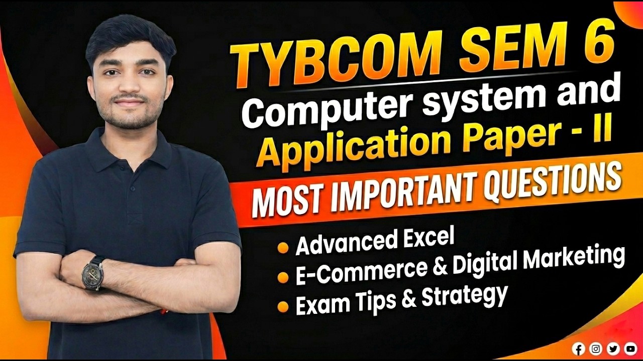 TYBCOM Sem 6 Computer System & Application Paper 2 | Most Important Questions 🔥 | By Shubham sir