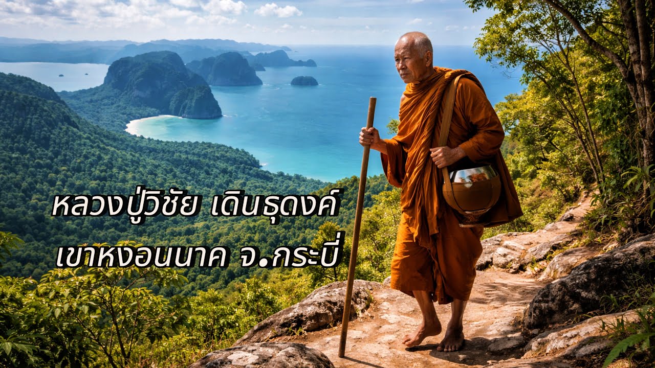 หลวงปู่วิชัย เดินธุดงค์ เขาหงอนนาค จ.กระบี่