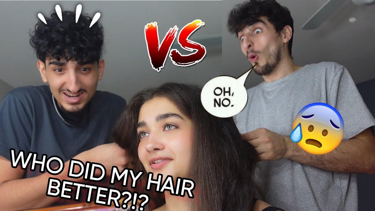 Which brother does my HAIR better?!! (They FOUGHT!)