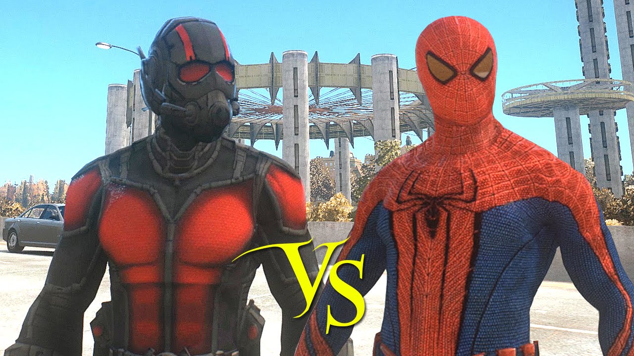 ANT MAN VS SPIDERMAN - GTA IV - EPIC FIGHT