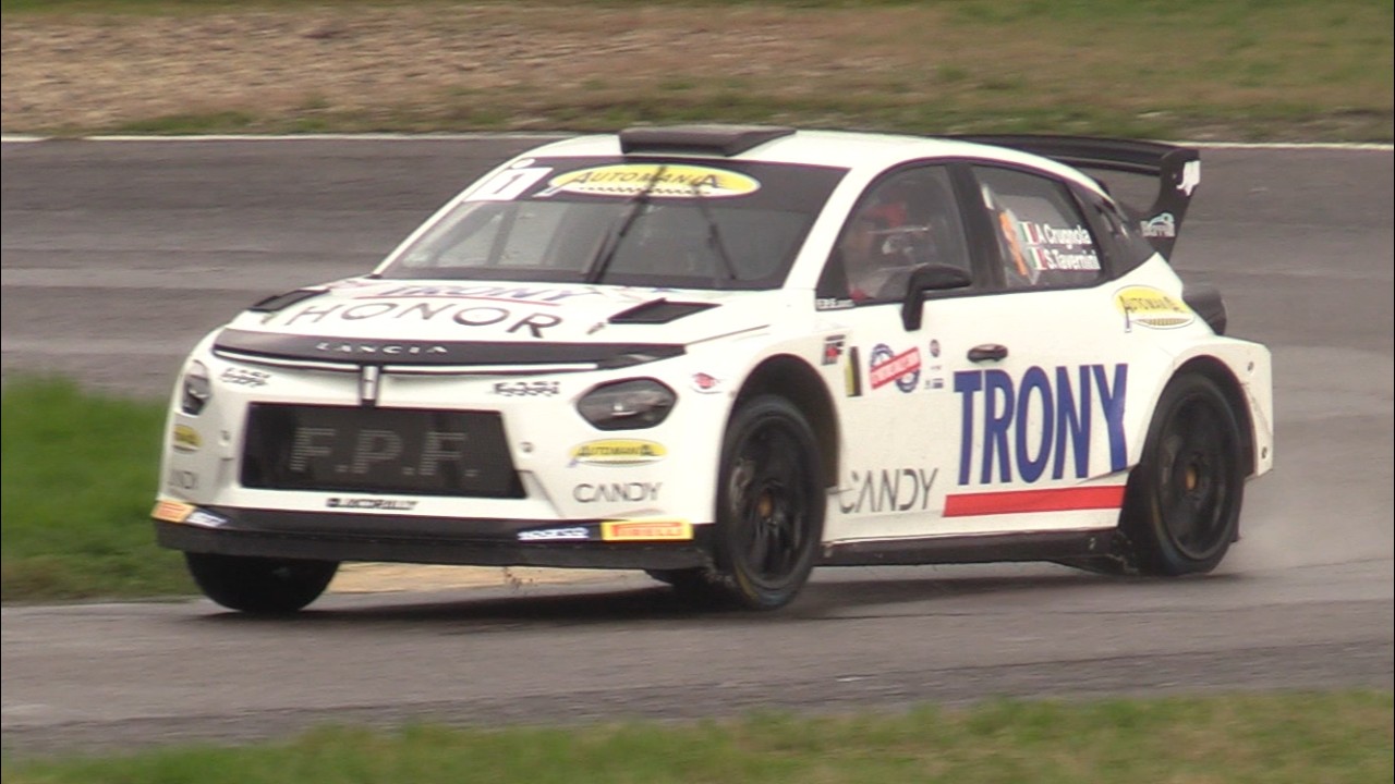 Lancia Ypsilon HF Rally2 in Action in a Wet Castelletto Circuit- Pure & Raw Sounds!!!