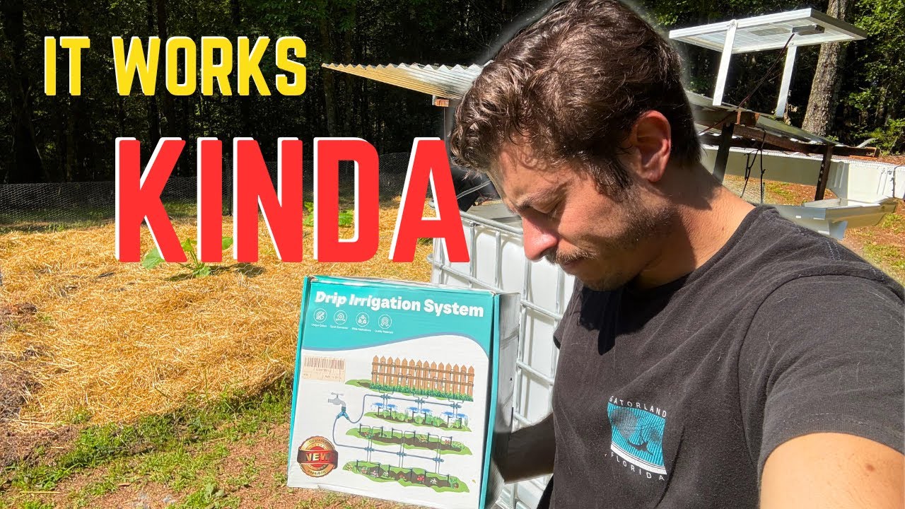 Drip Irrigation from a Rainwater Tote | It Almost Went to Plan