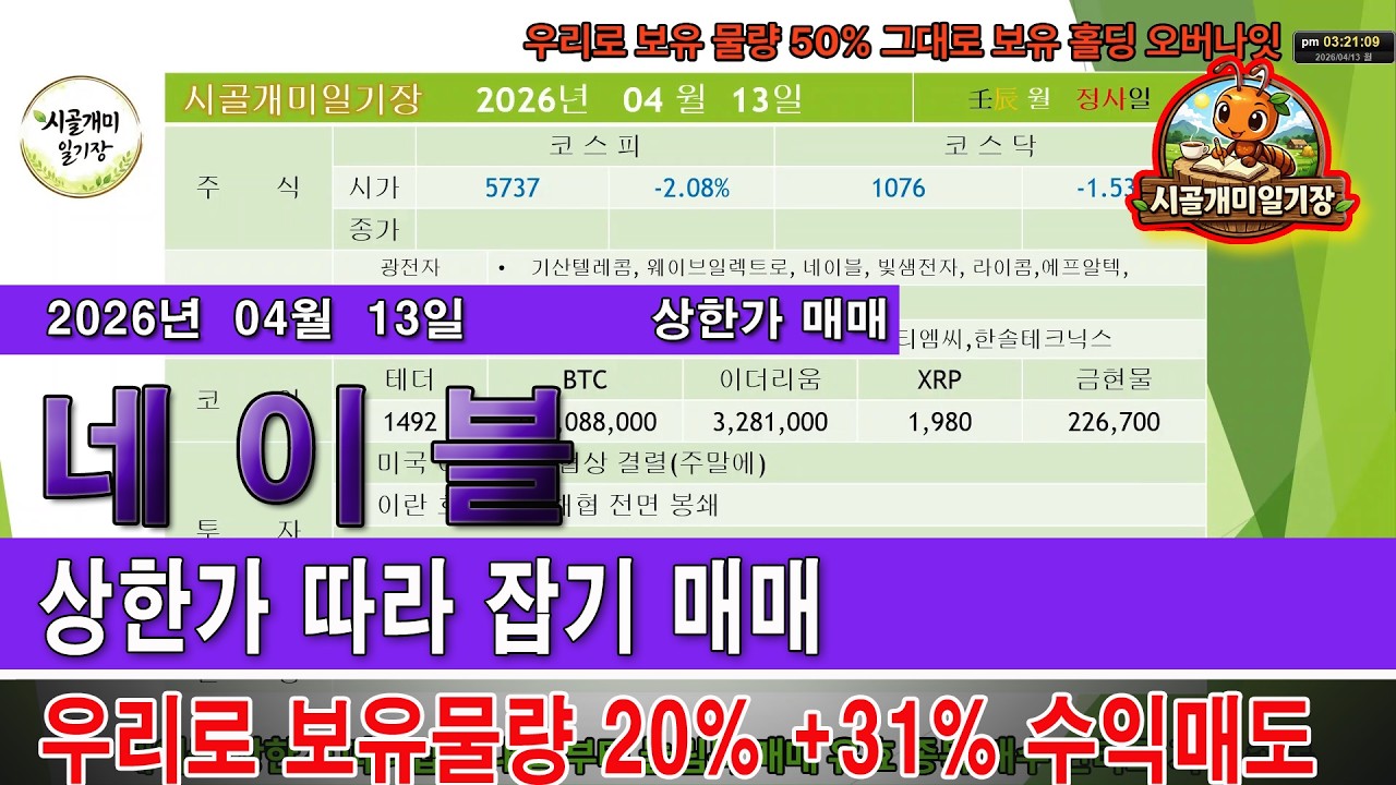 간만에 #네이블 상한가 따라잡기 매매 : 광통신 테마가 워낙 강해 가능한 매매 상한가 따라잡기