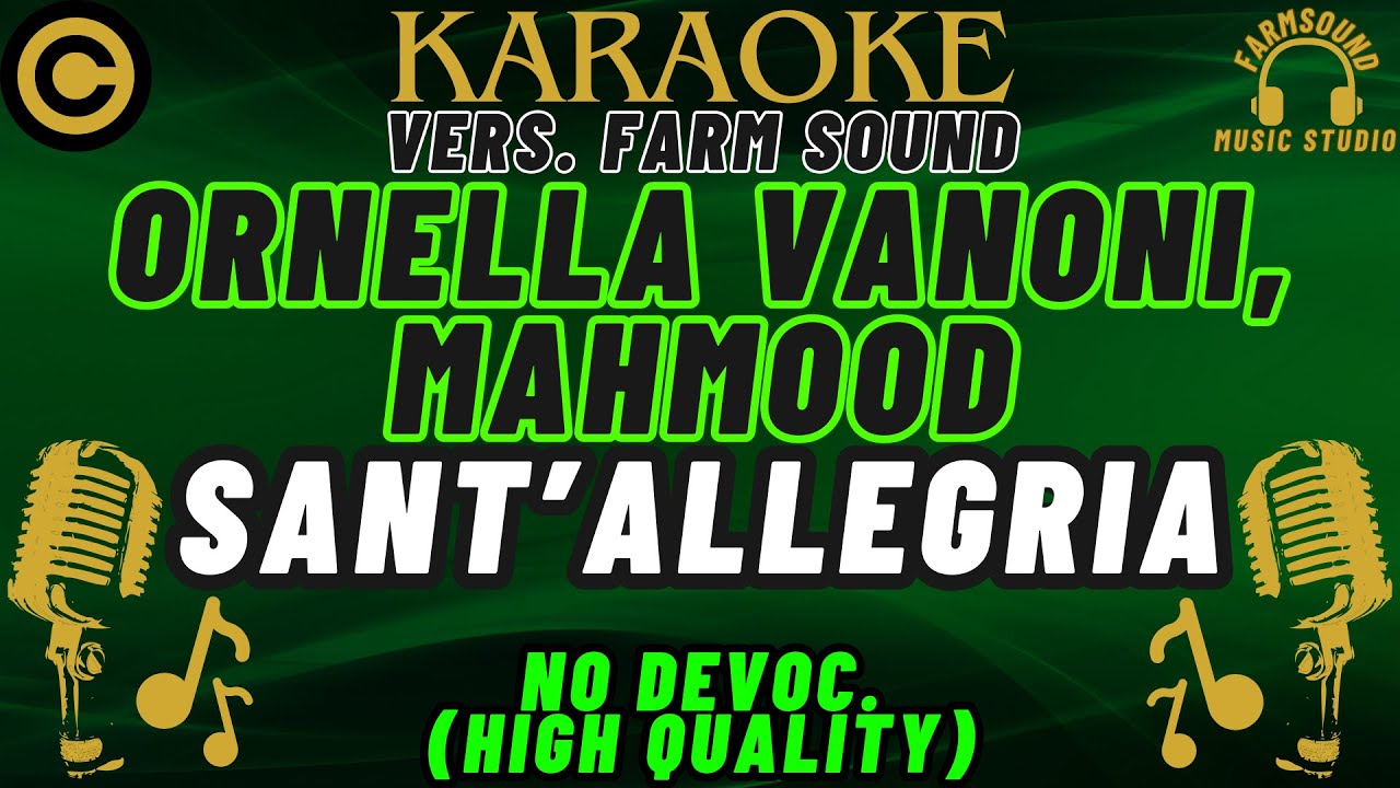 Ornella Vanoni, Mahmood - Sant'allegria - Karaoke FarM SounD 