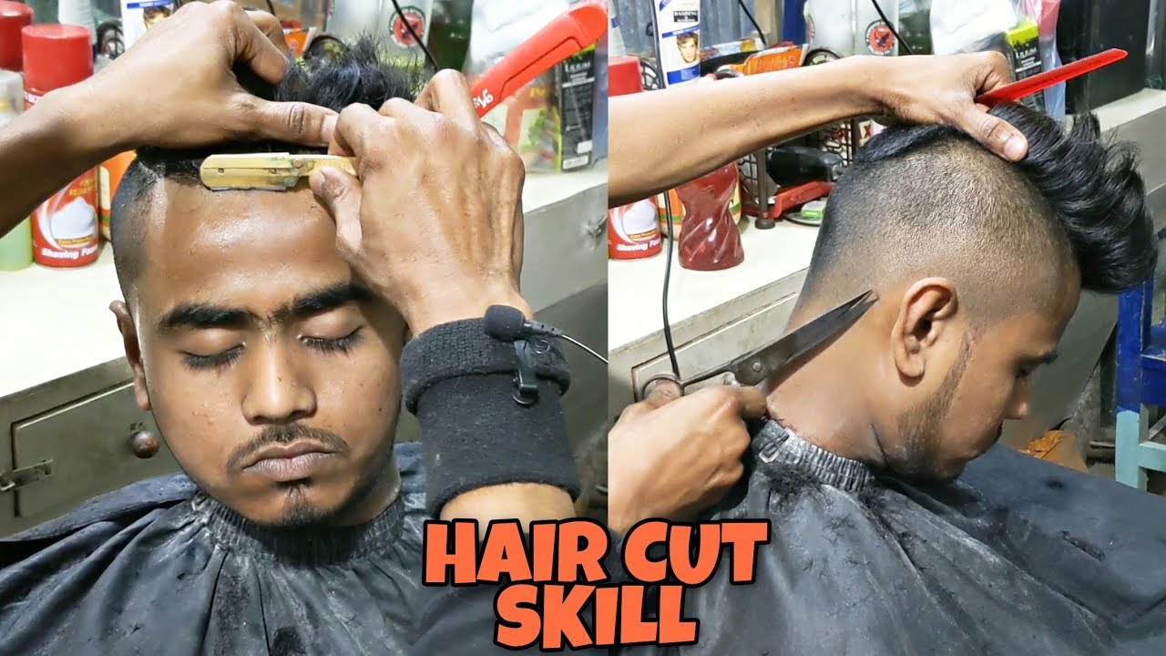 Hair cutting Skills By Indian Street barber | Intense & Relaxing | ASMR