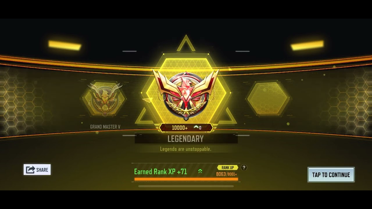 CODM Ranked Legendary tier animation | Aug 2025