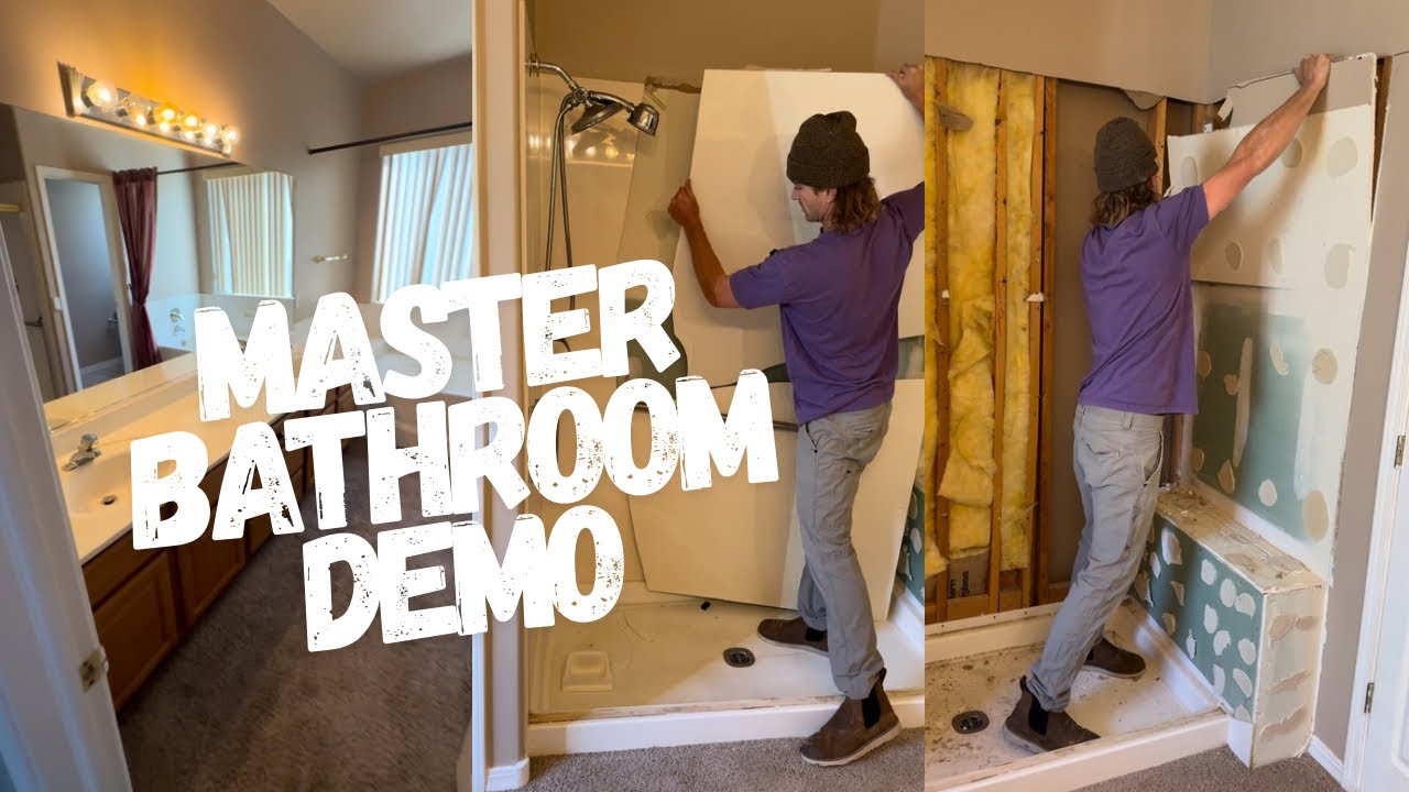 Bathroom Reno Day 1: Demoing the Shower + A Painful Mistake
