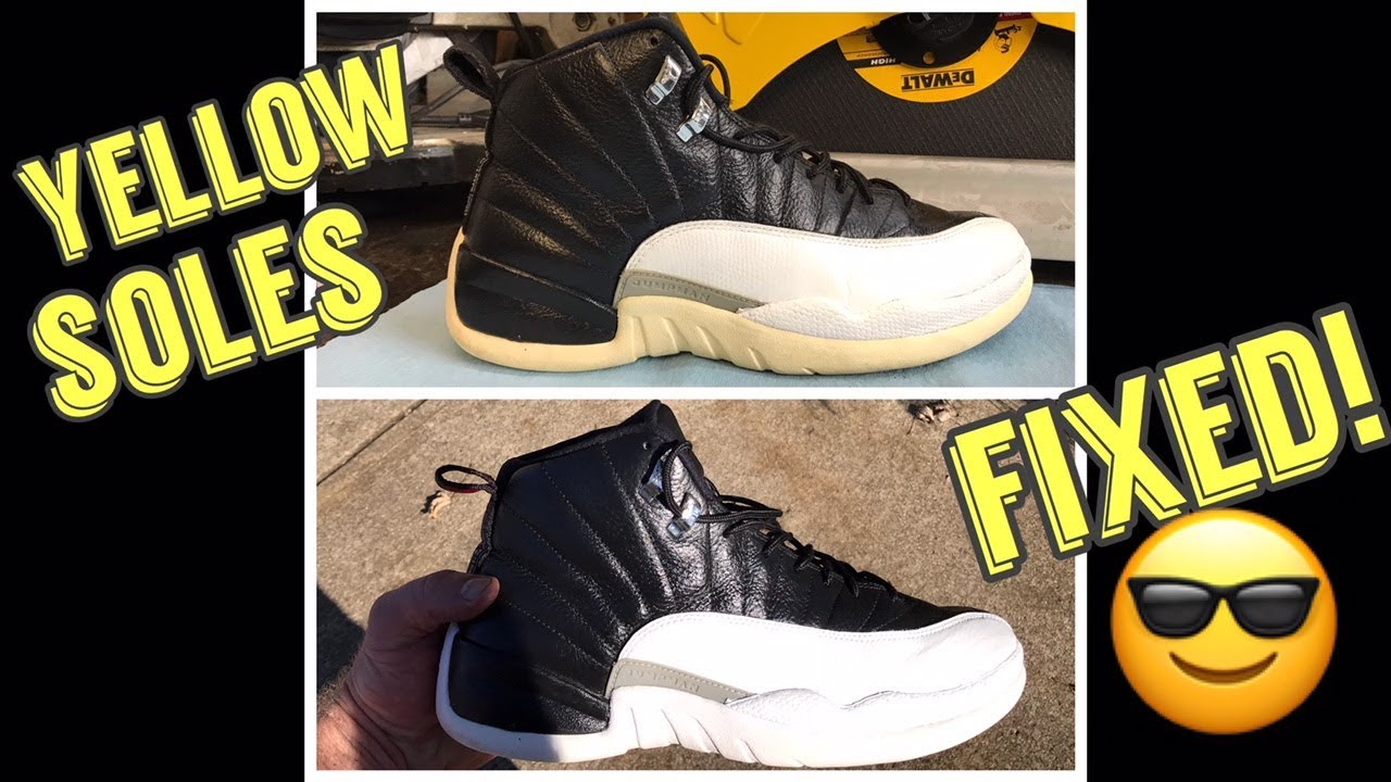 Желтые подошвы Jordan 12 Playoffs - Исправлены, О БОЖЕ МОЙ! - ЛЕДЯНЫЕ БЕЛЫЕ!
