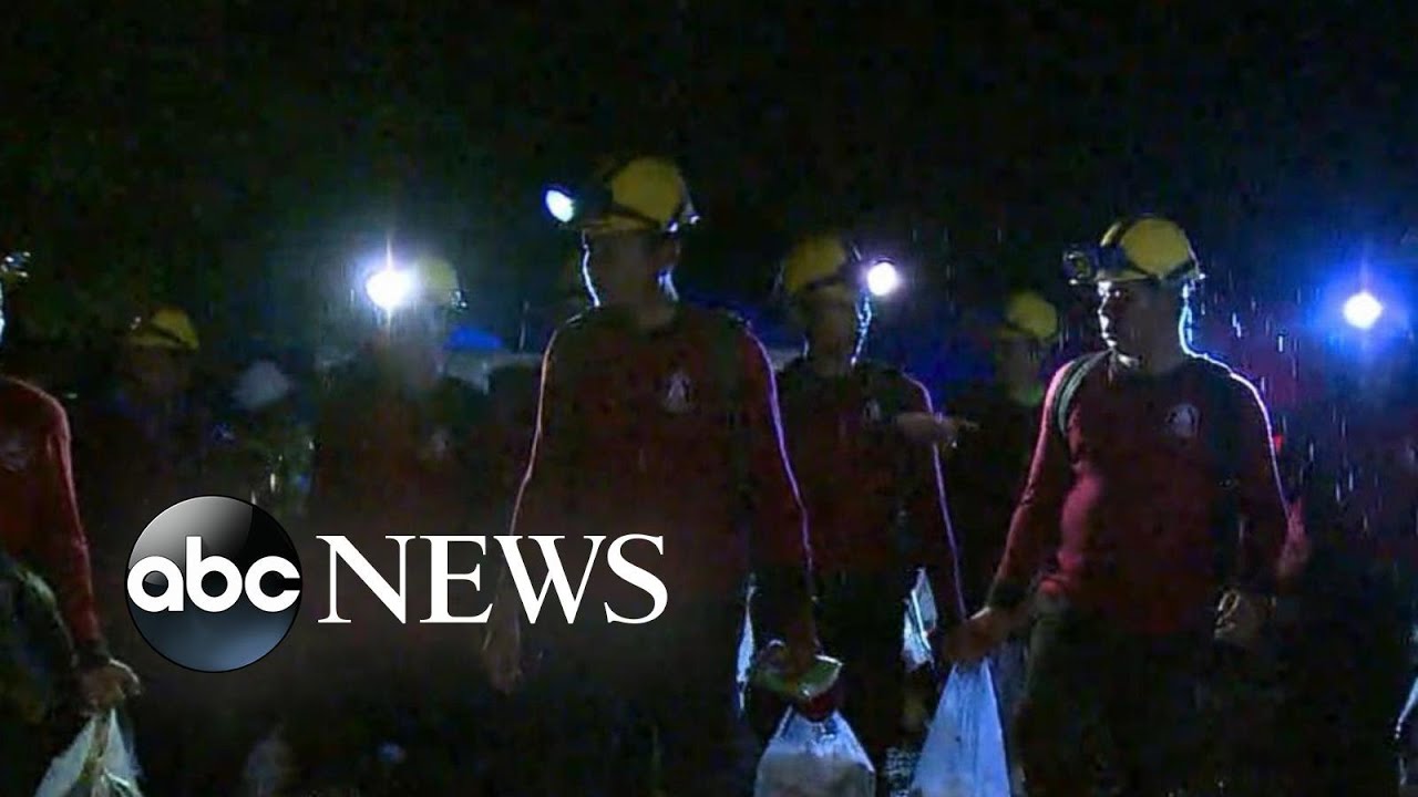 4 boys rescued from flooded cave in Thailand