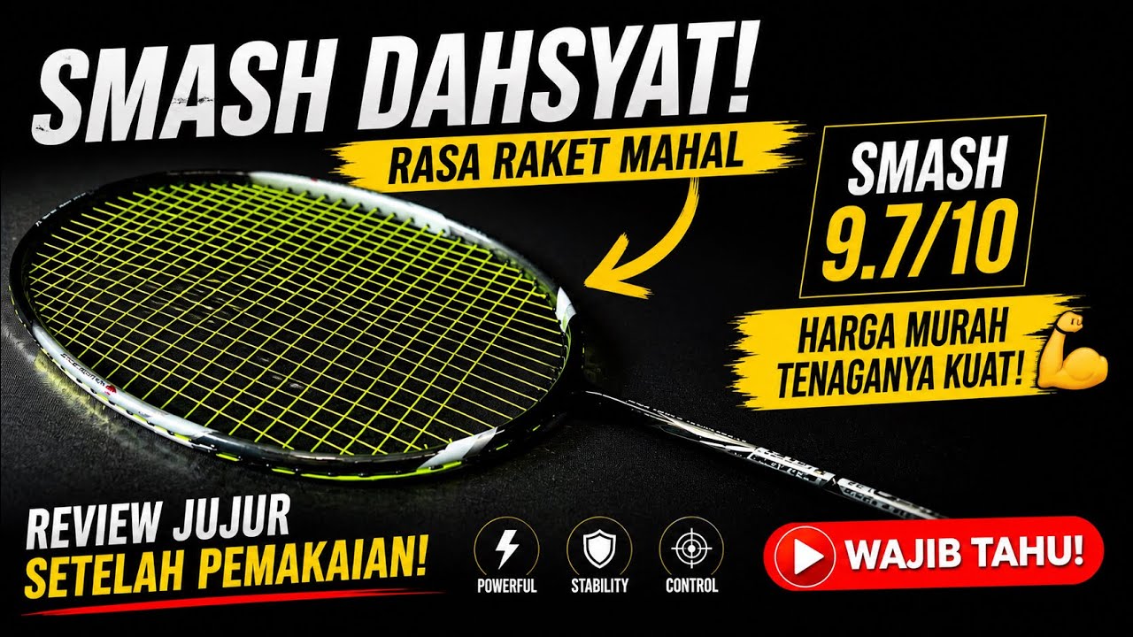 Pecinta smash WAJIB TAHU raket satu ini ‼️ Recommended banget 👍🏼 HIQUA ARASO PRO