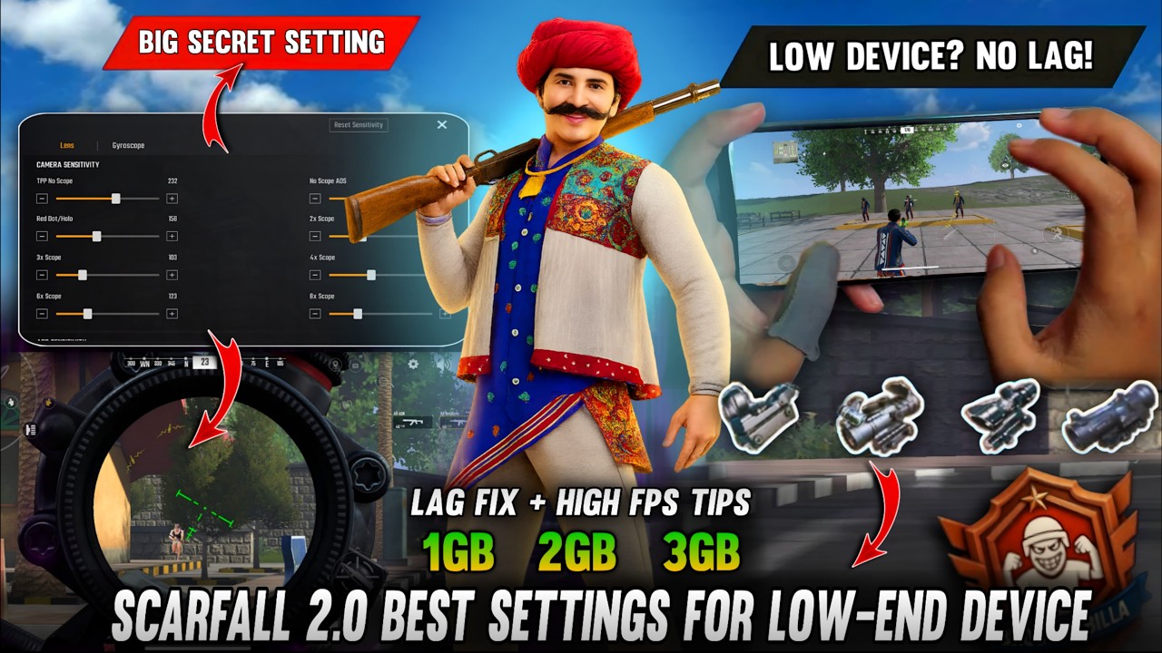 TOP 5 SECRET TRICKS IN SCARFALL 2.0 😳 | MASTER SETTINGS FOR PRO PLAYERS 🔥