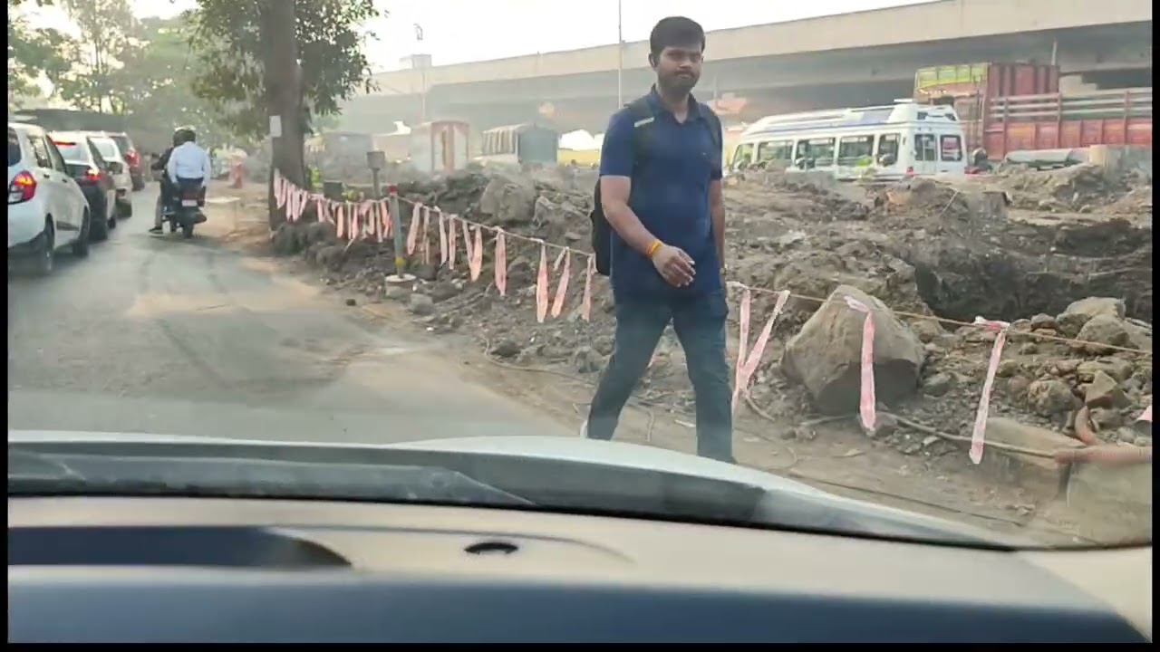  आज अचानक गेलो  कळंबोली जंक्शन येथे काम पाहायला 👍🚧🚦