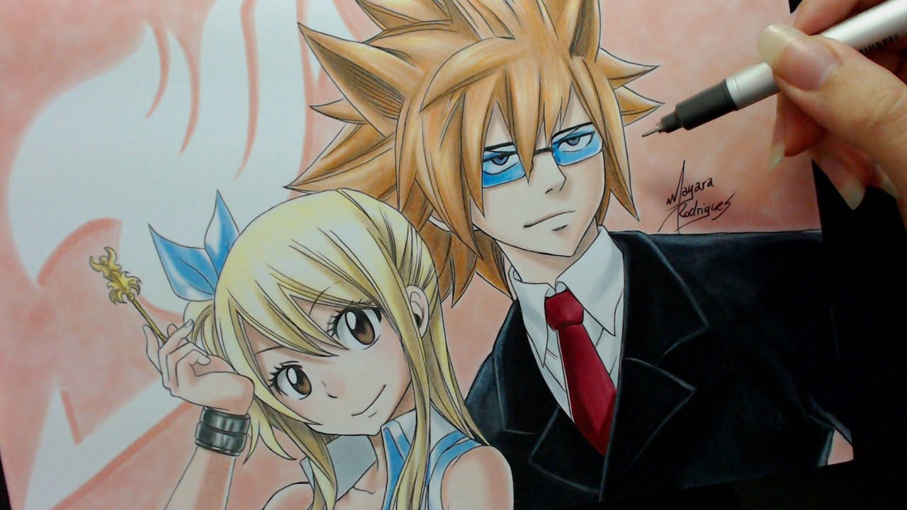 Speed Drawing - Lucy and Leo (Fairy Tail)