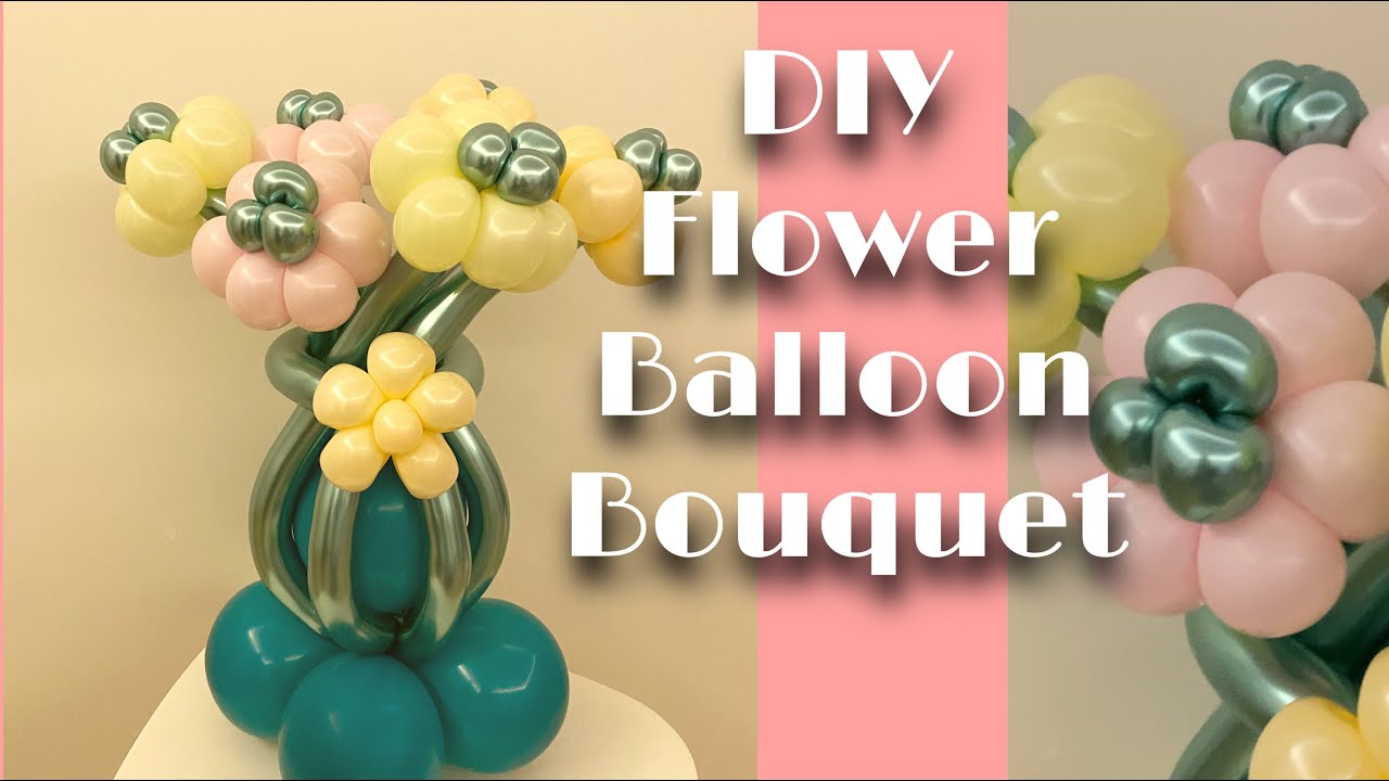 DIY Flower Balloon Bouquet |balloon flower bouquet | flower bouquet |flower balloon | بادکنک آرایی